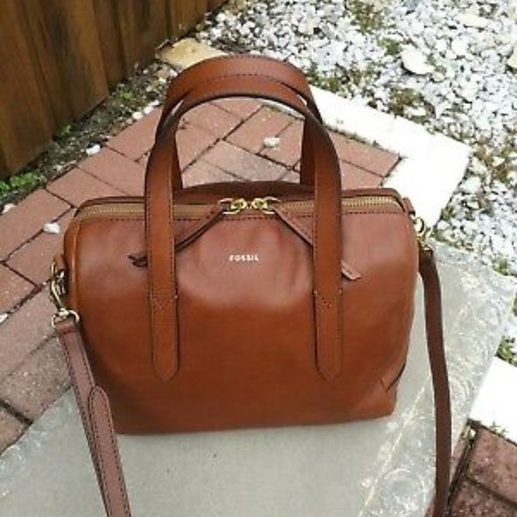 Fossil Handbags - Fossil Sydney Satchel Medium Brown